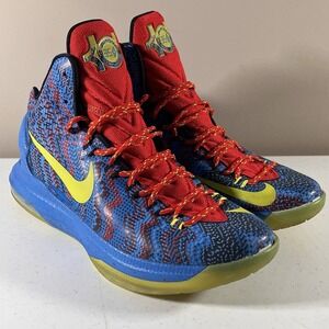 Nike Air KD 5 Christmas 554988-401 Multi Men's Sneakers Size 10